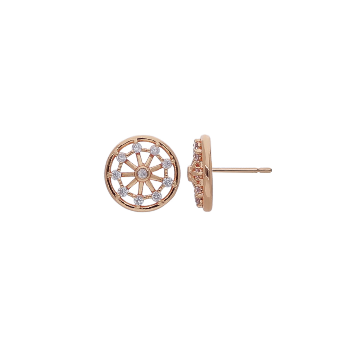 Round Wheel Earring