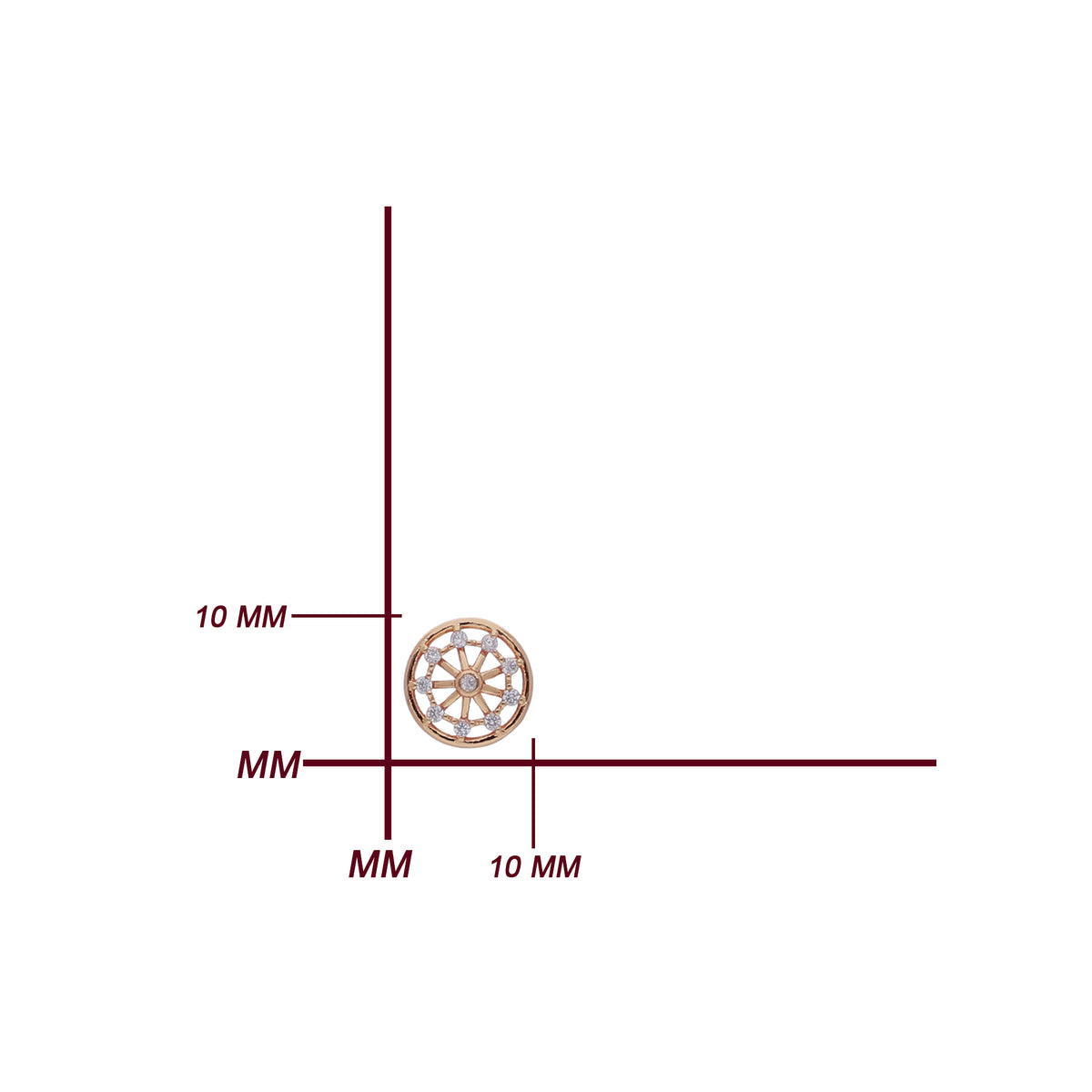 Round Wheel Earring