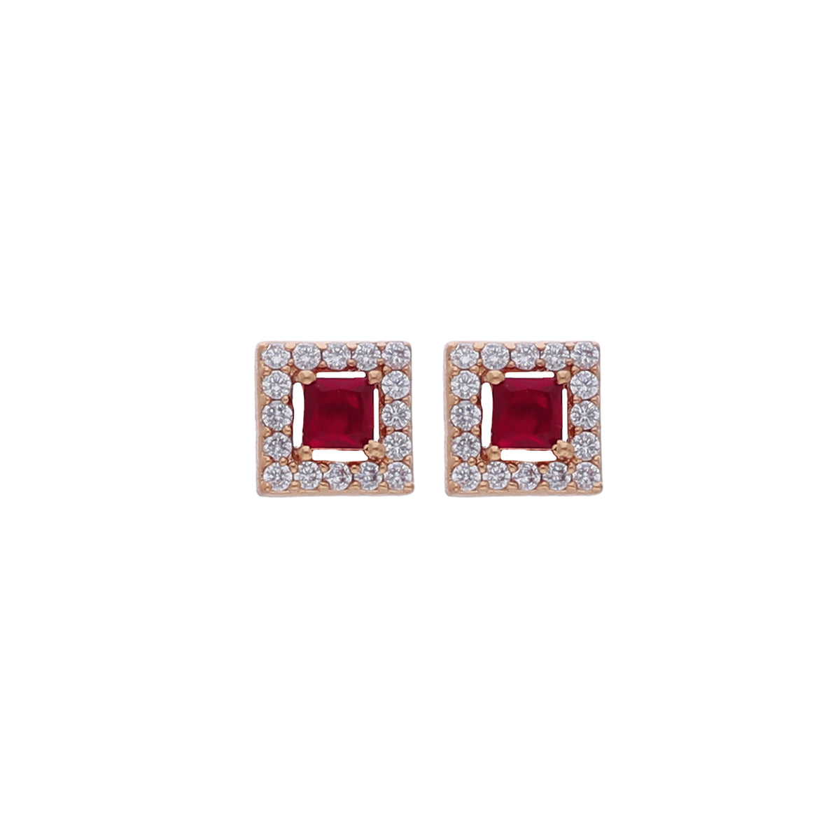 Square Stone Stud Earring