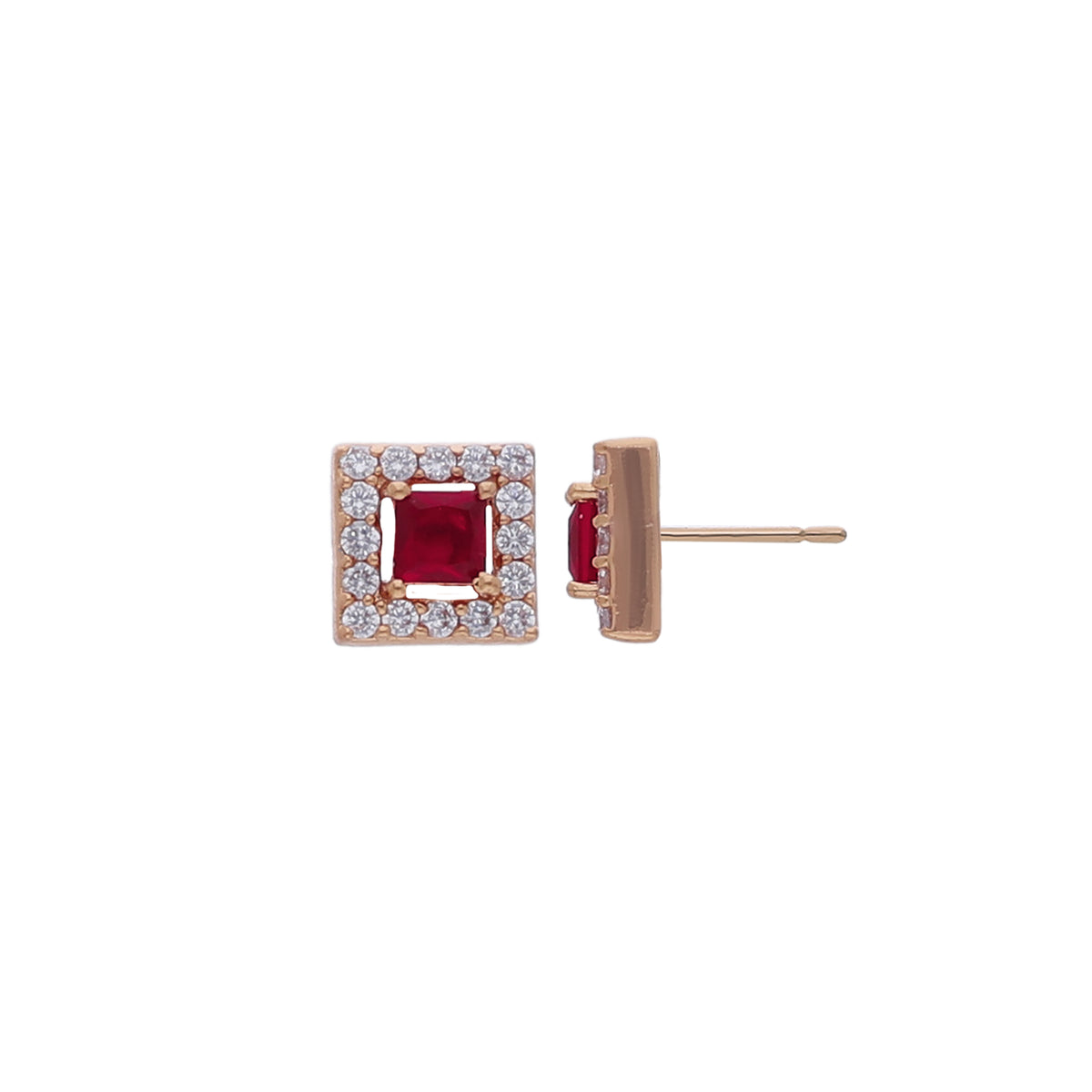 Square Stone Stud Earring