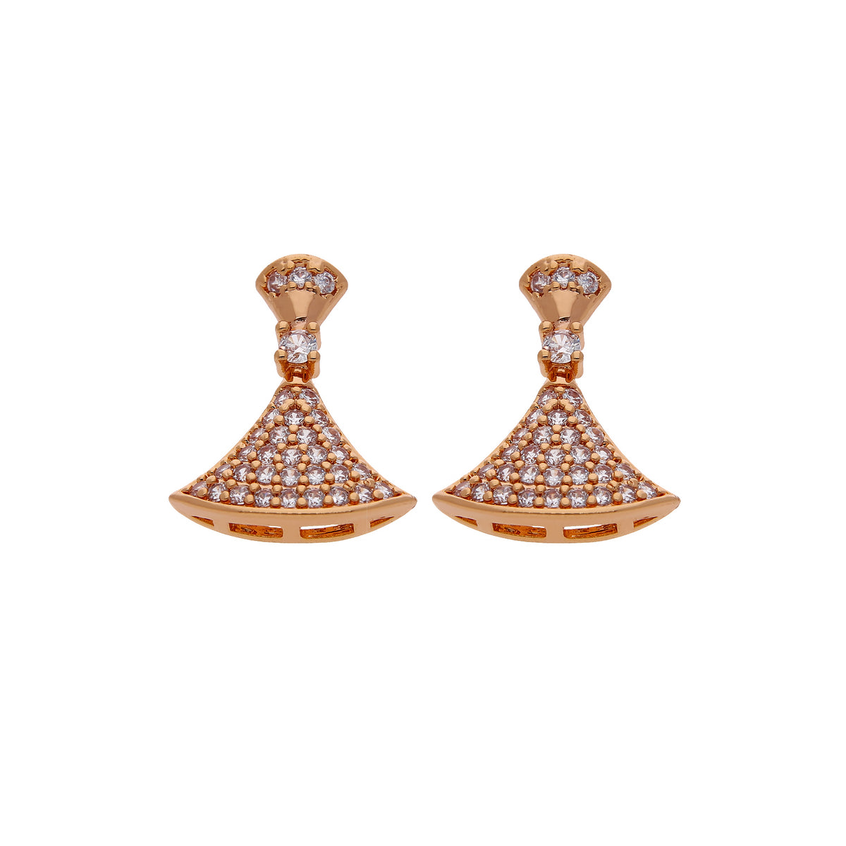 Graceful Cubic Zirconia Stud Earrings