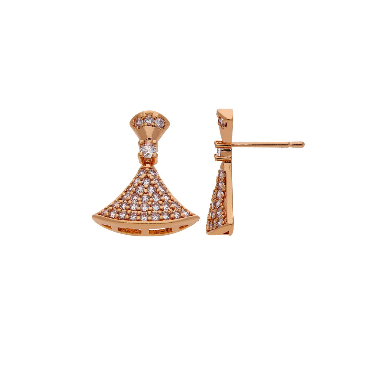 Graceful Cubic Zirconia Stud Earrings