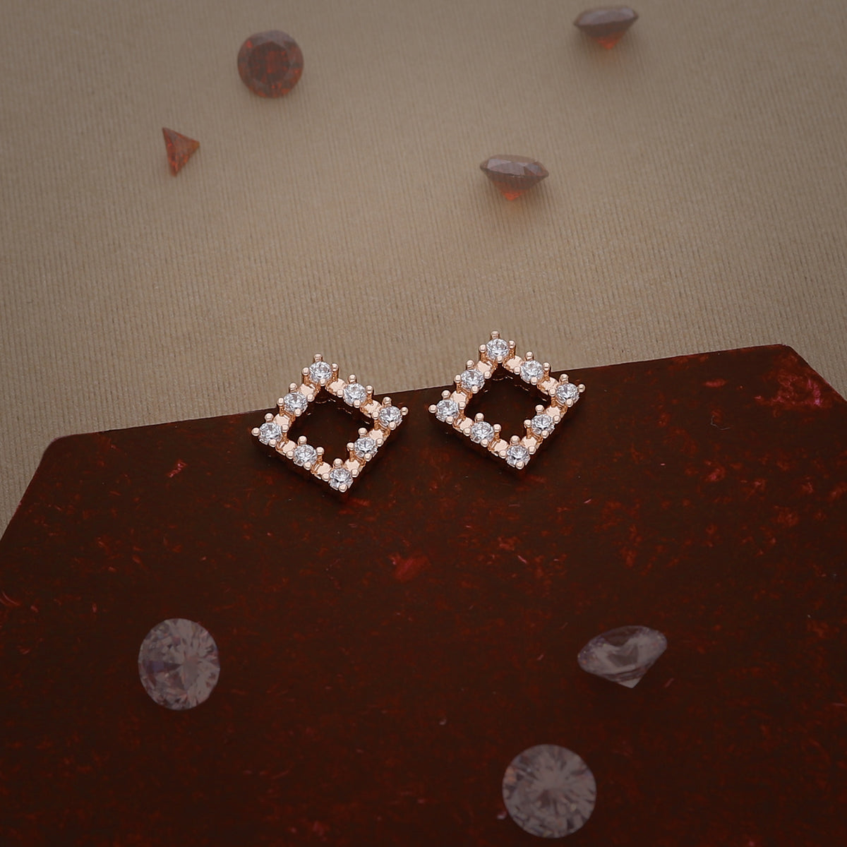 Square Crystal Earring