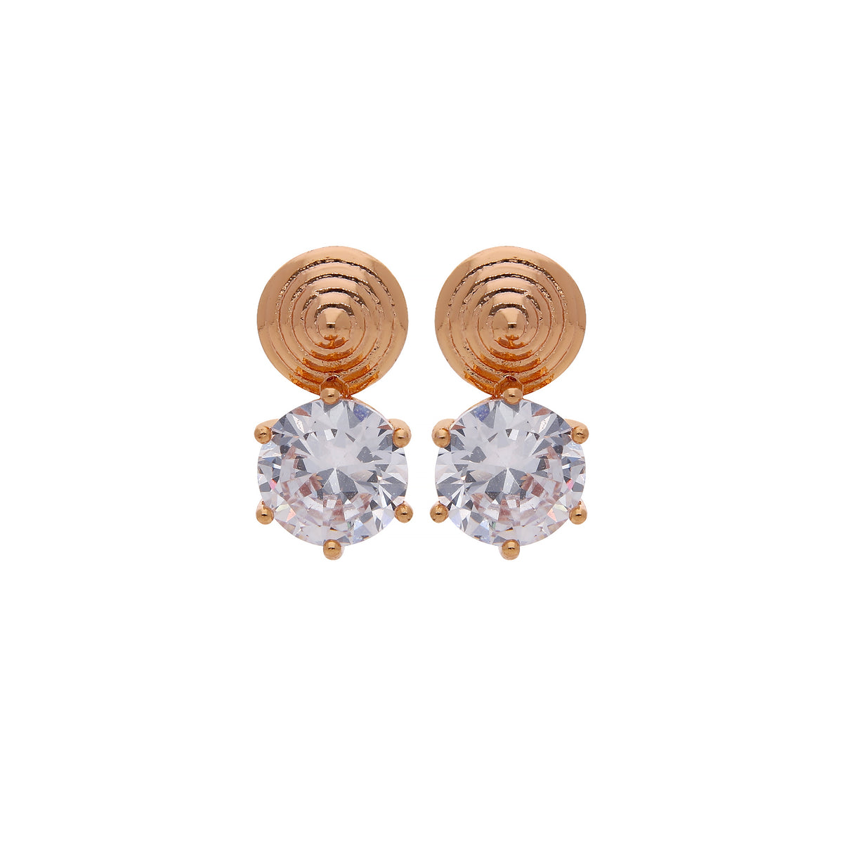 Classic Modern Cubic Zirconia Stud Earrings