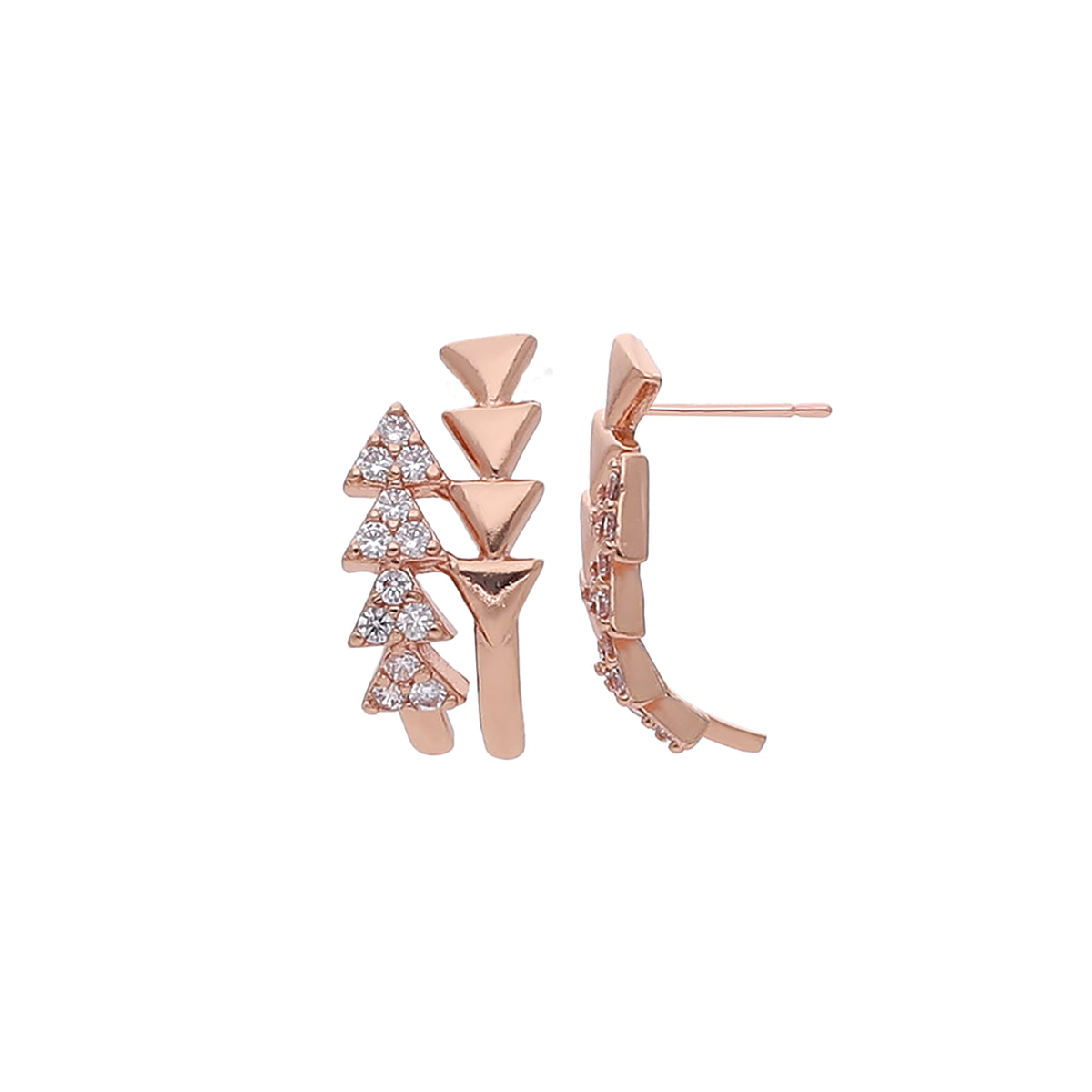 Triple Triangle Earring
