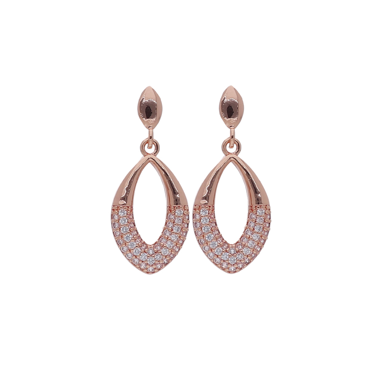 Crystal Oval Hoop Earring