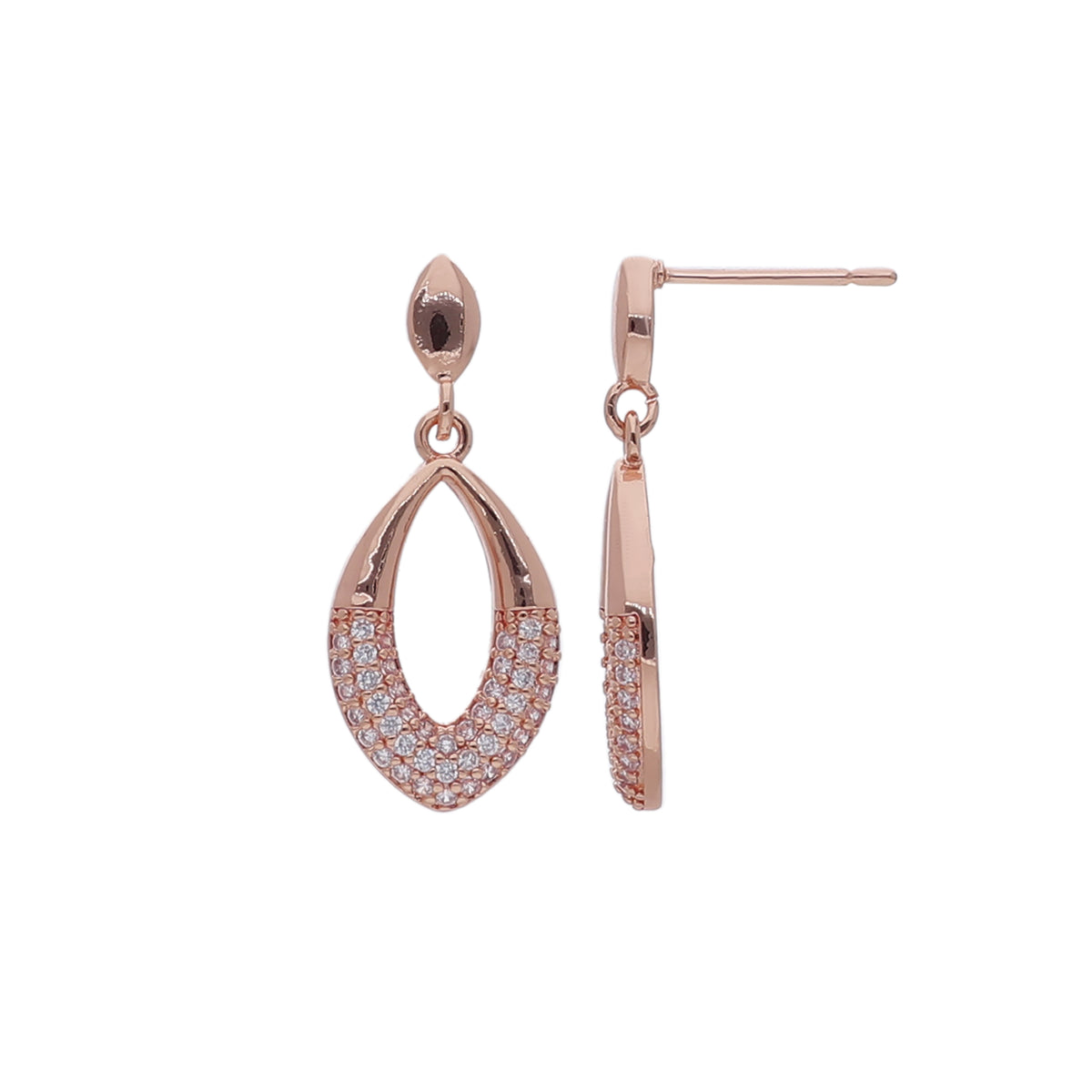 Crystal Oval Hoop Earring