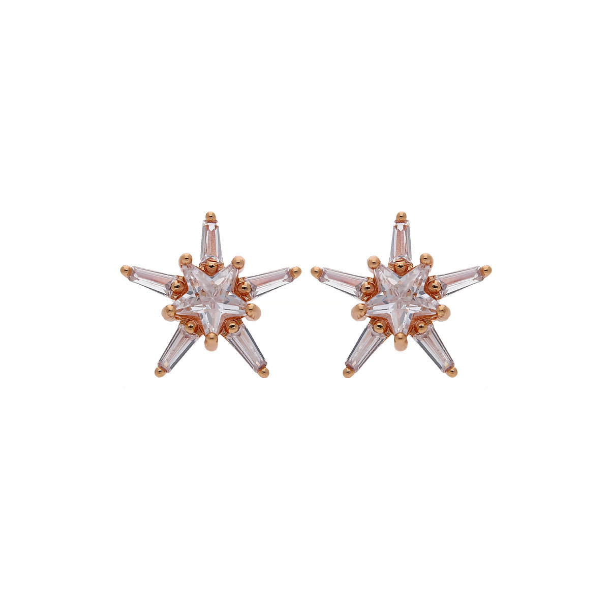 Dainty Modern Cubic Zirconia Stud Earrings
