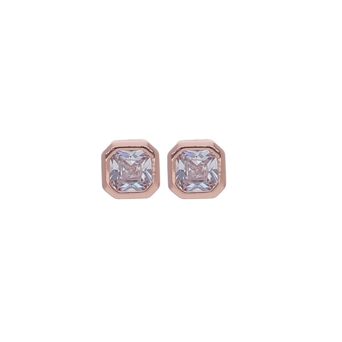 Silver Square Stud Earring