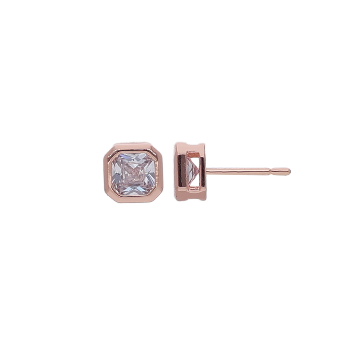 Silver Square Stud Earring