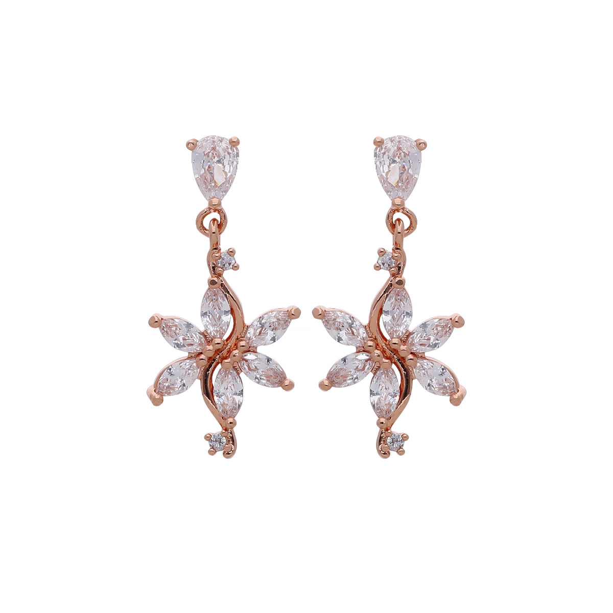 Rose Gold Plated Dainty Drop Earrings