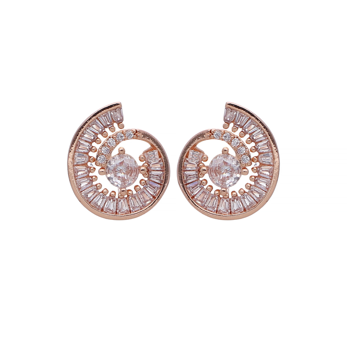 Rose Gold Plated Pretty Drop Earrings
