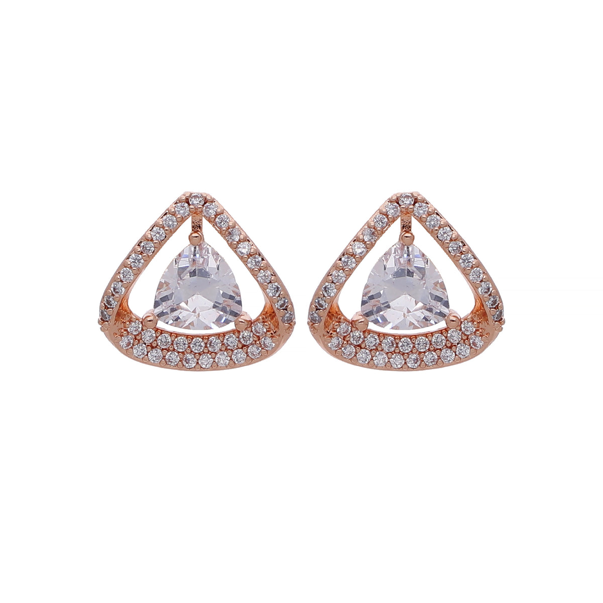 Rose Gold Plated Festive Designer Drop Earrings