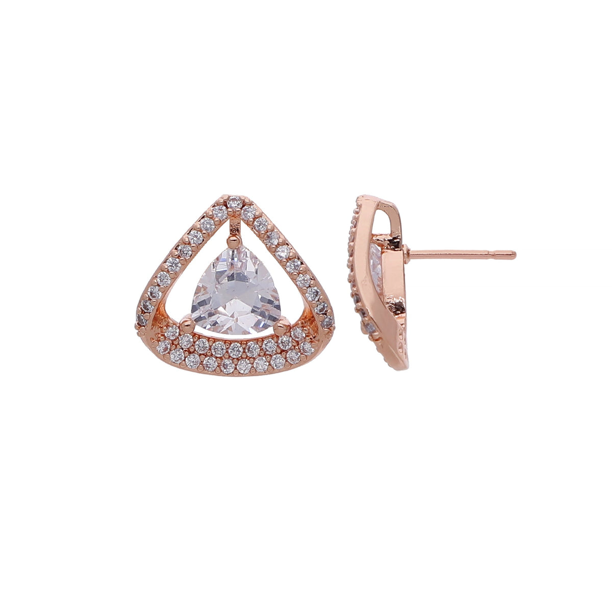 Rose Gold Plated Festive Designer Drop Earrings