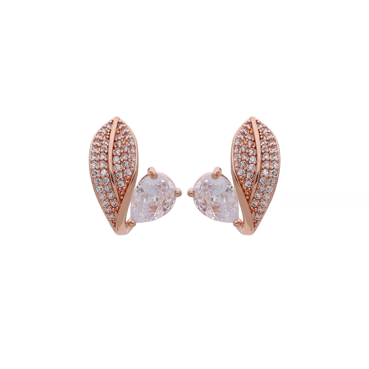 Rose Gold Plated Classic Designer Drop Earrings