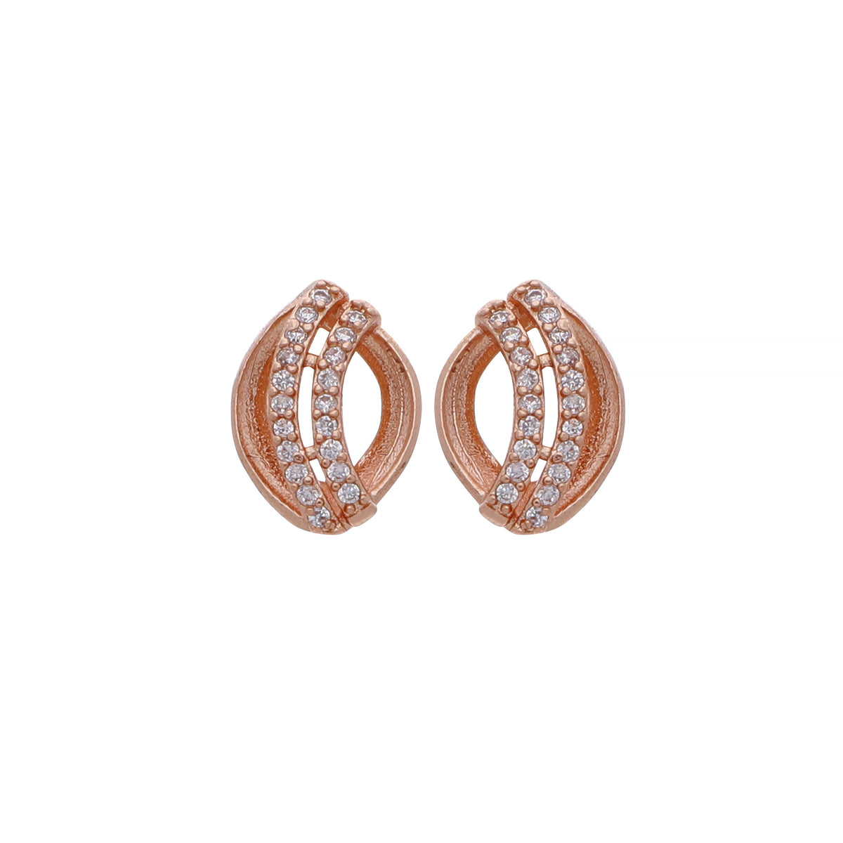 Rose Gold Plated Statement Drop Earrings