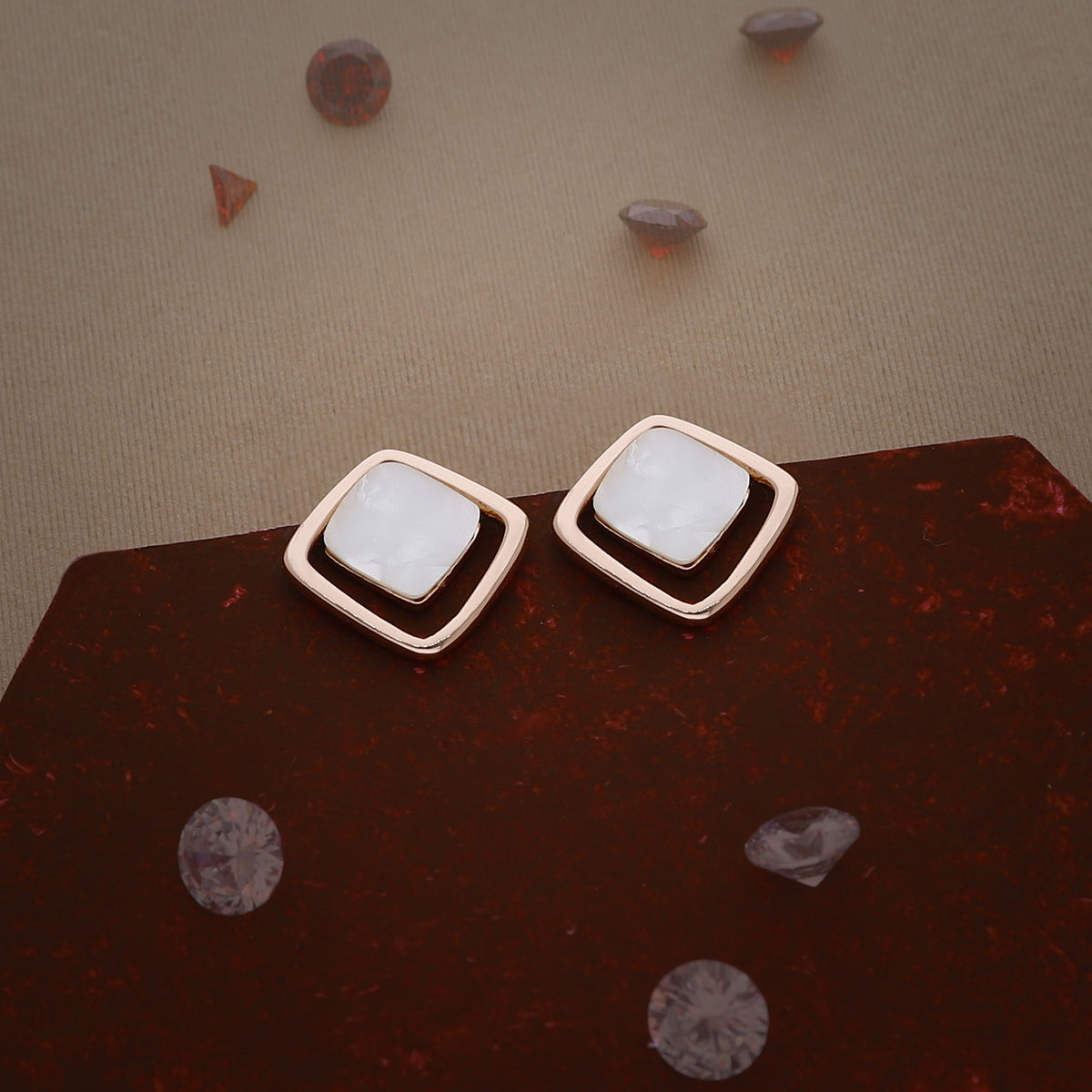 Slim Square Stud Earring