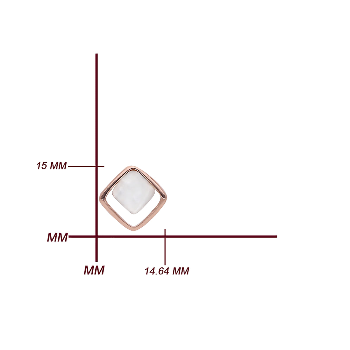 Slim Square Stud Earring