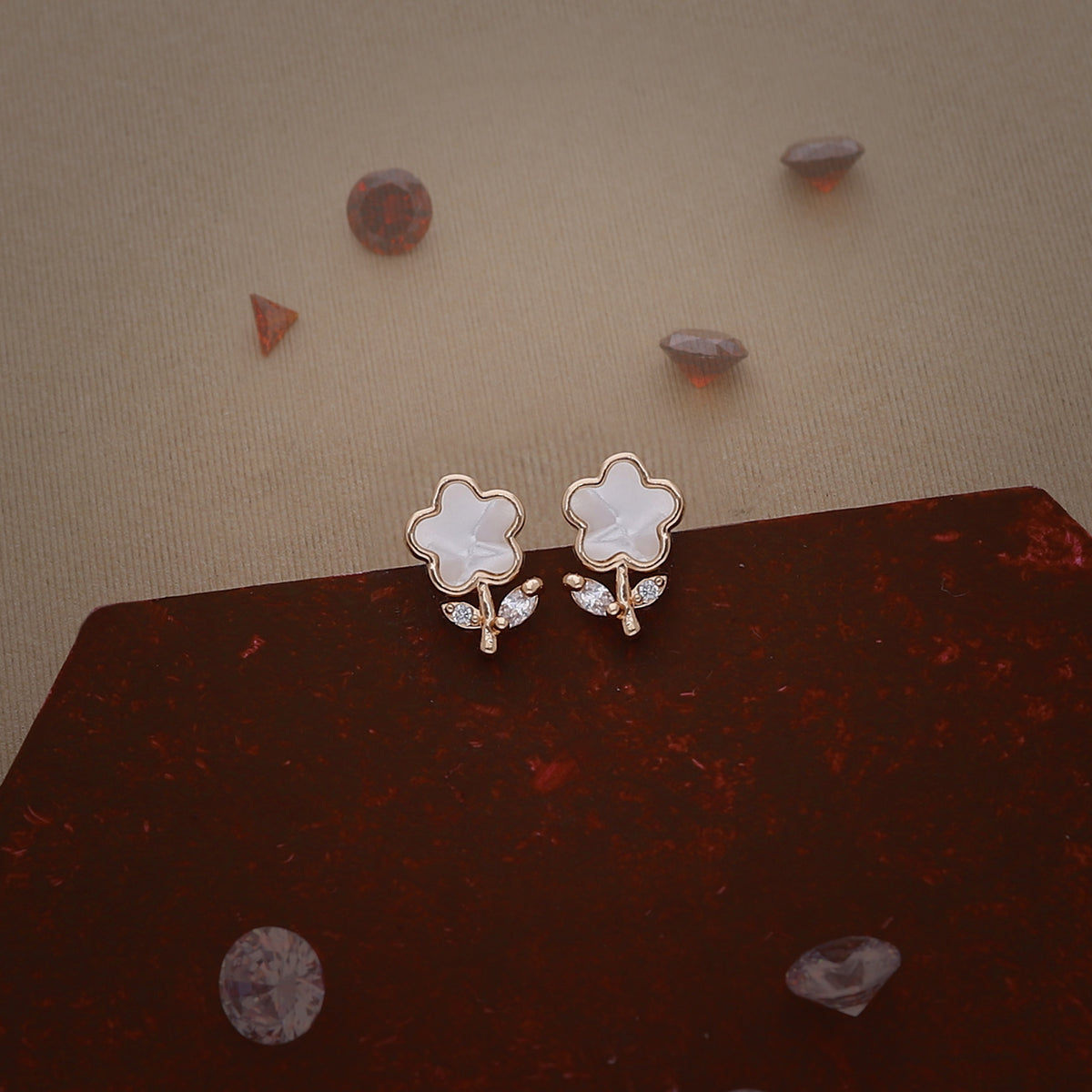 Double Flower Stud Earring