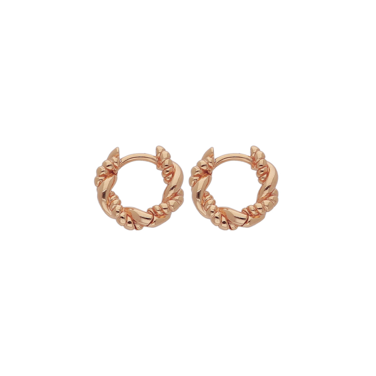 Twisted Crystal Hoop Earring