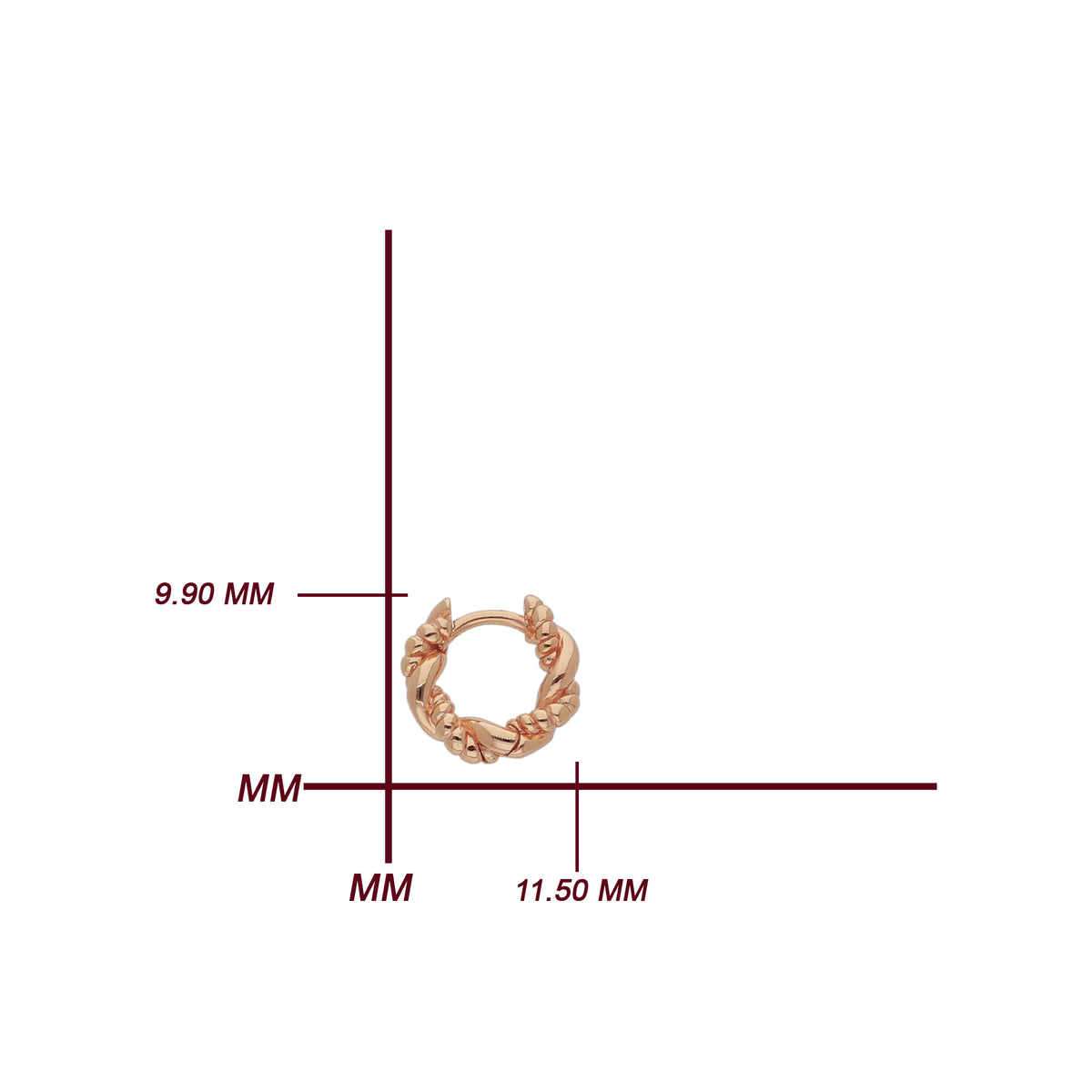 Twisted Crystal Hoop Earring