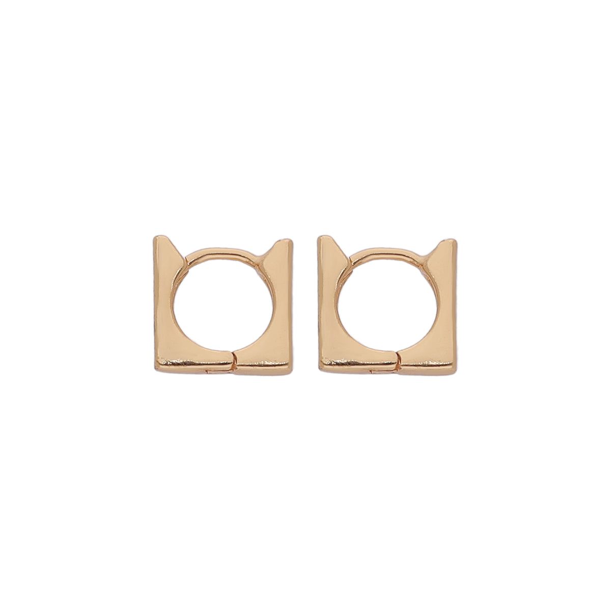 Square Crystal Hoop Earring