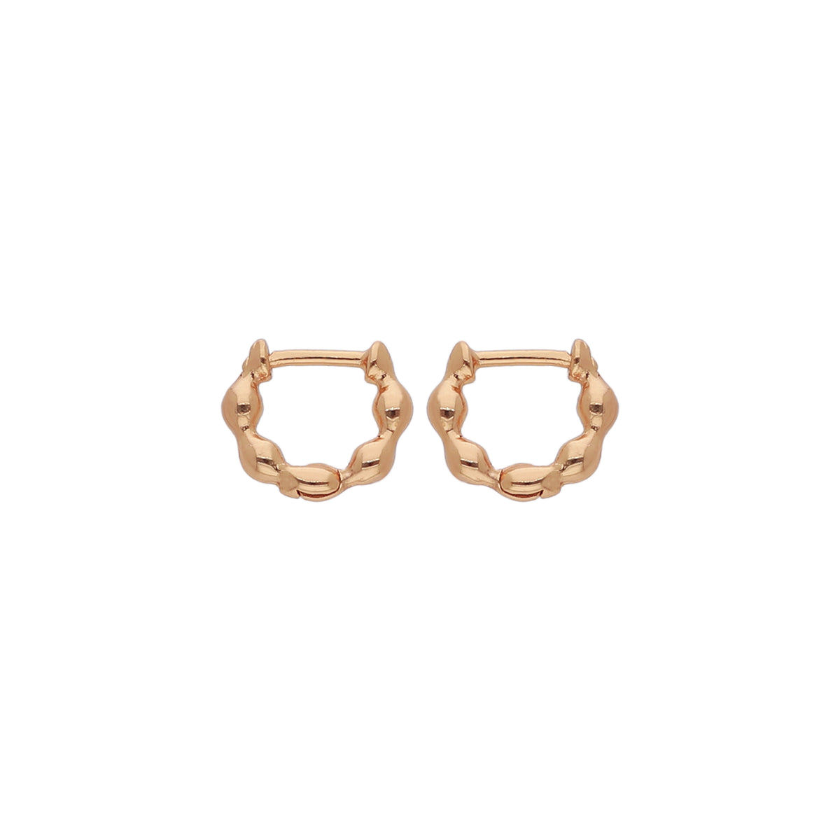 Textured Crystal Hoop Earring