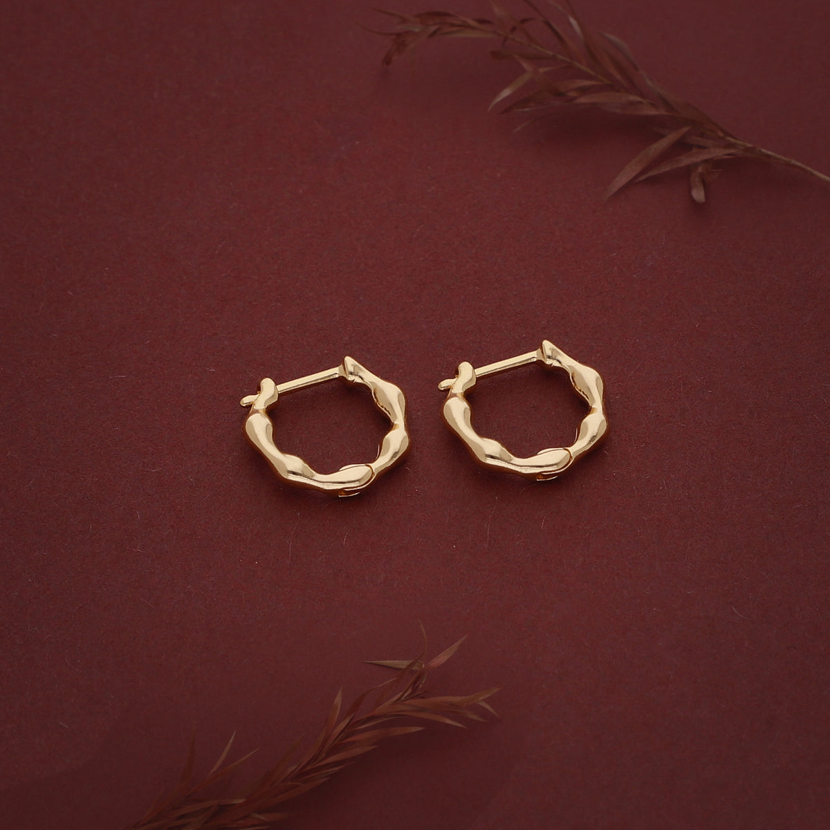 Slim Crystal Hoop Earring