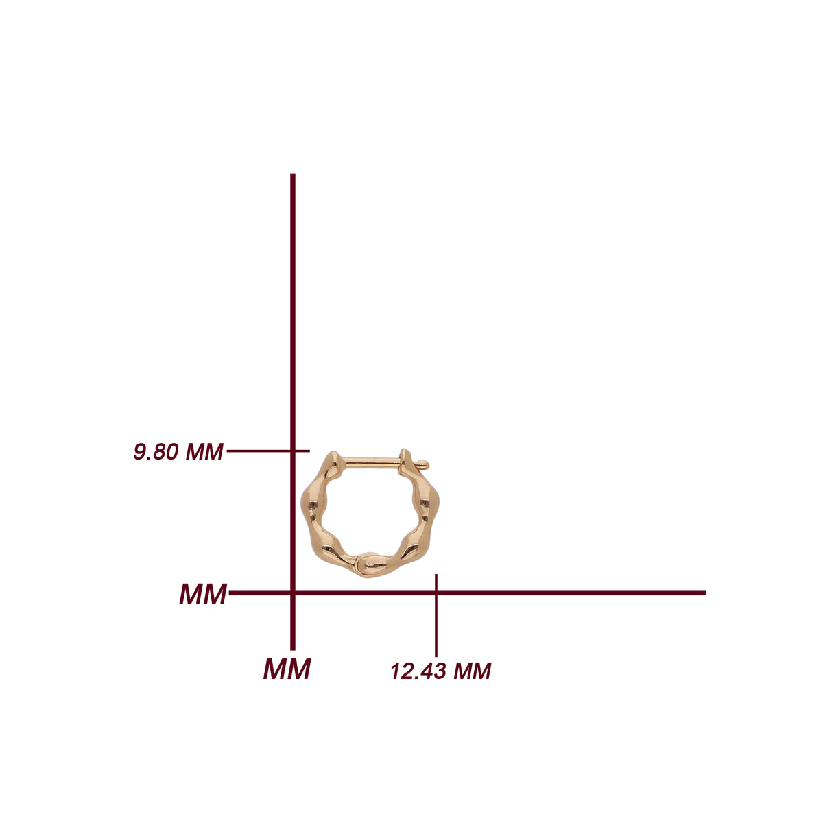 Slim Crystal Hoop Earring