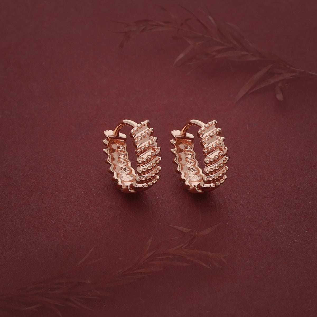 Crystal Basket Hoop Earring