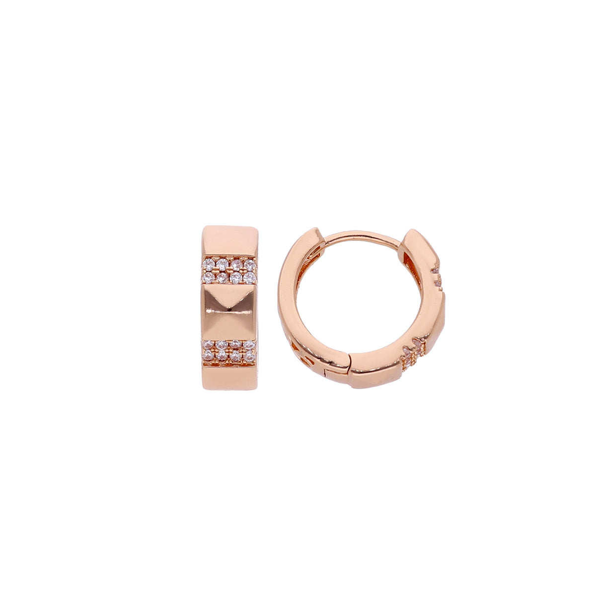 Crystal Square Hoop Earring