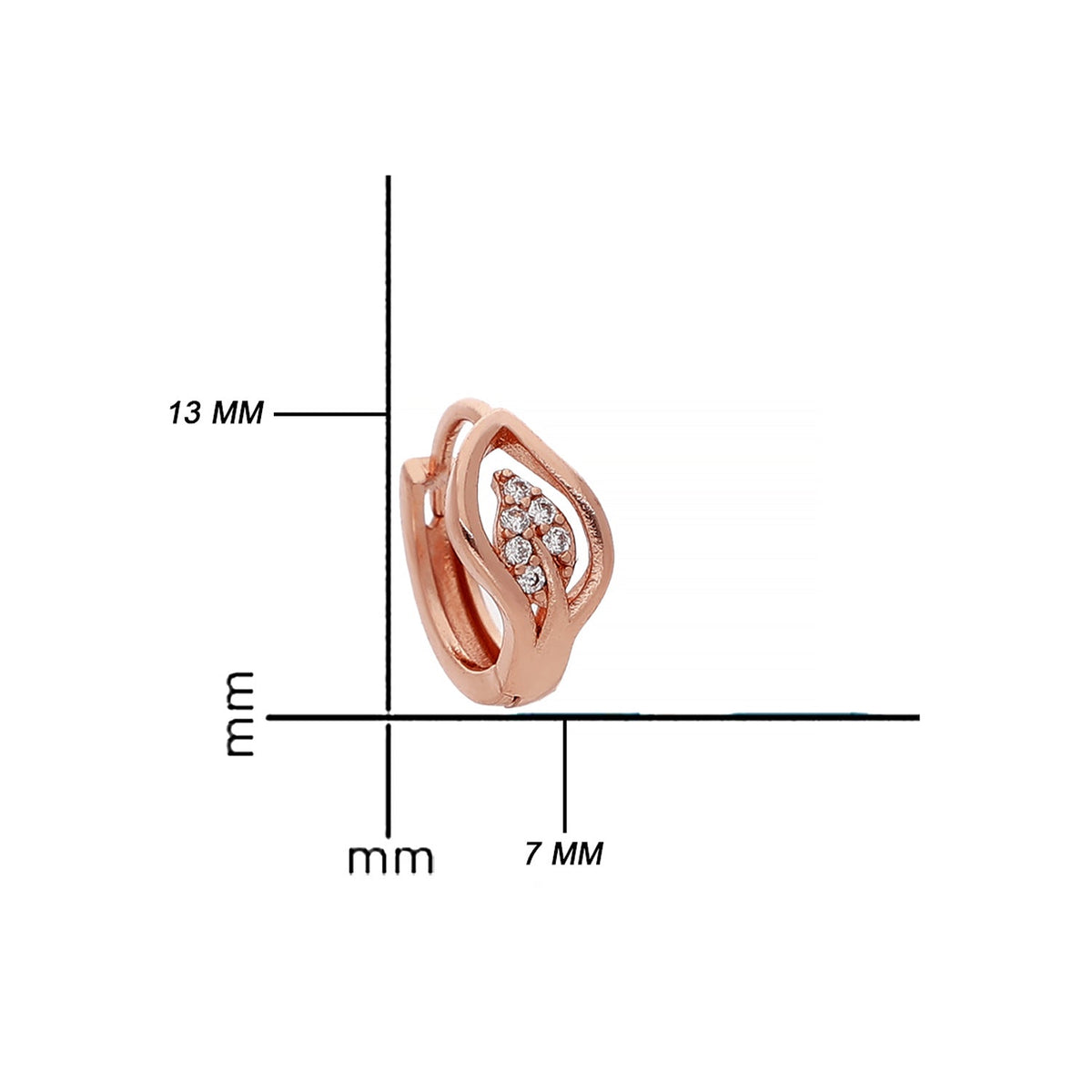 Rose Gold Plated Classic Cubic Zirconia Earrings