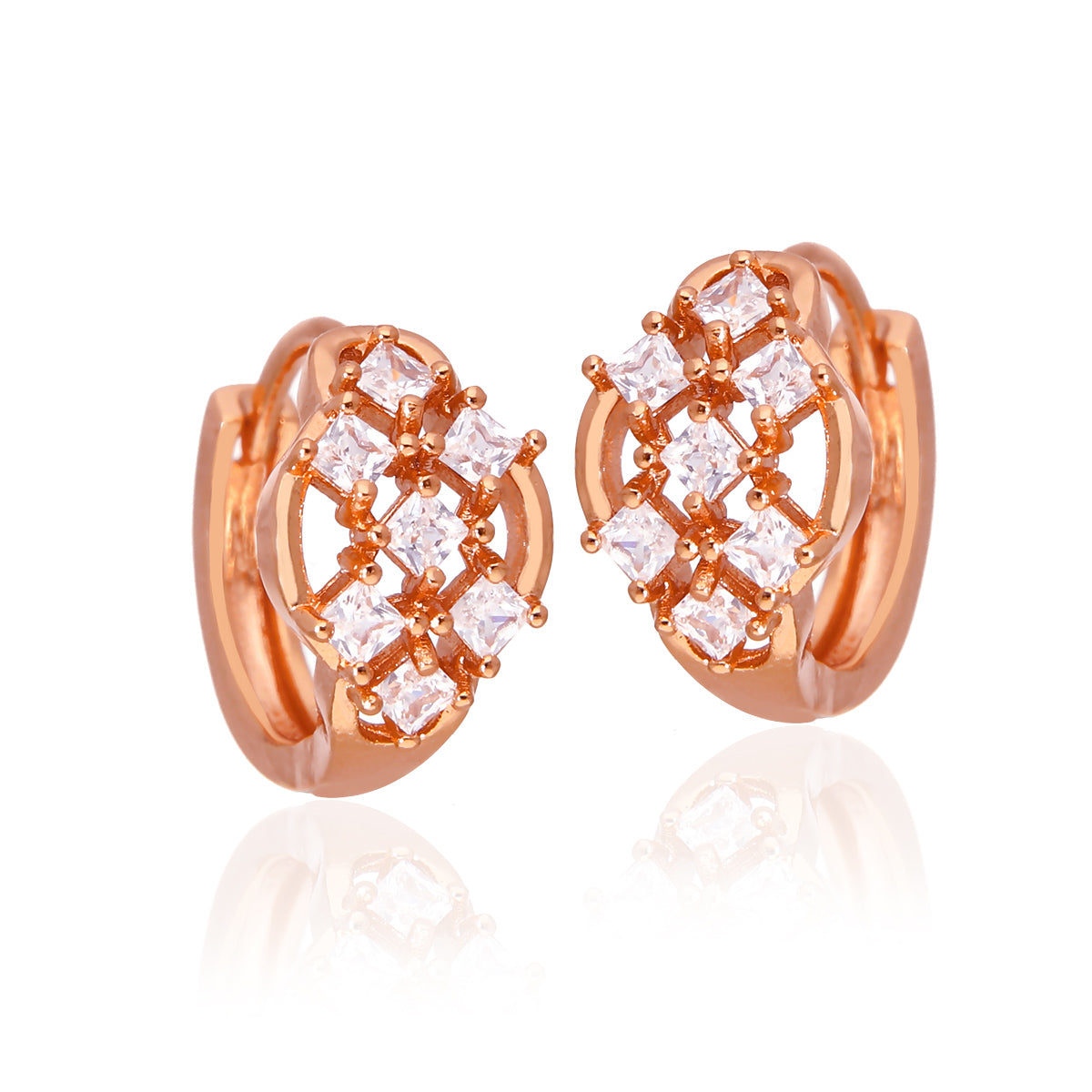 Rose Gold Plated Dainty Delicate Stud Earrings