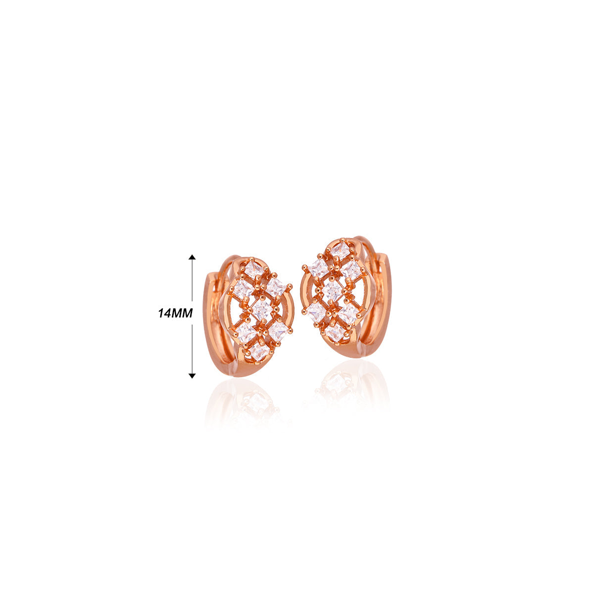 Rose Gold Plated Dainty Delicate Stud Earrings
