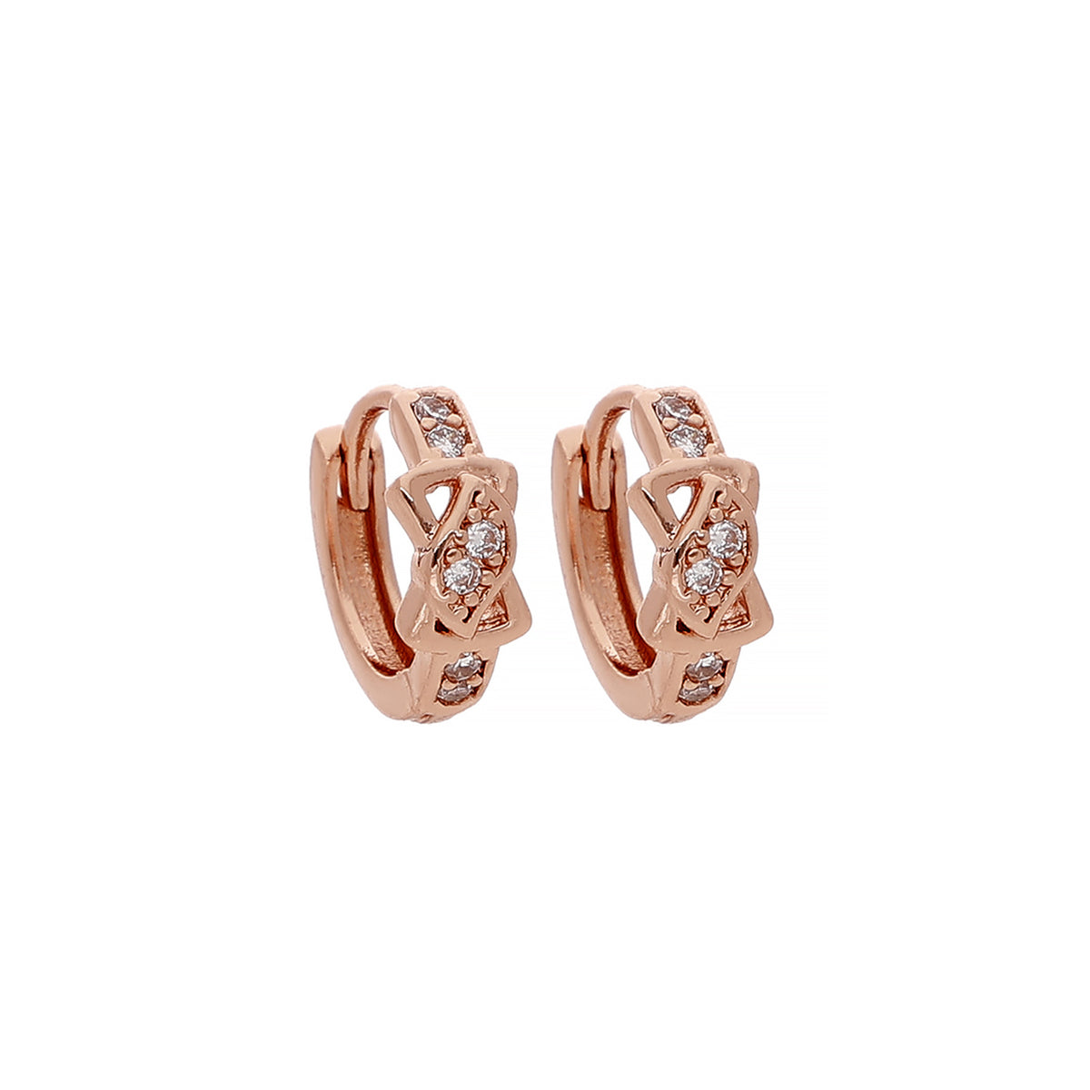 Rose Gold Plated Party Hoop Earrings