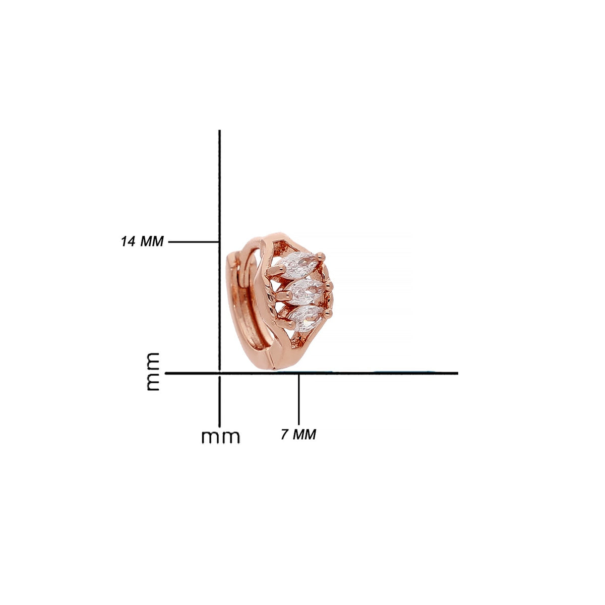 Rose Gold Plated Delicate Hoop Earrings