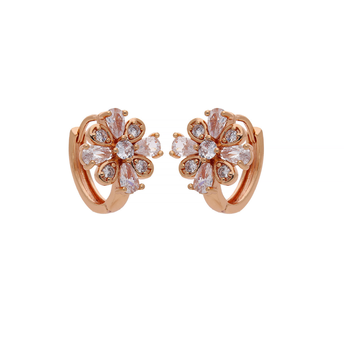 Classic Sparkling Cubic Zirconia Hoop Earrings