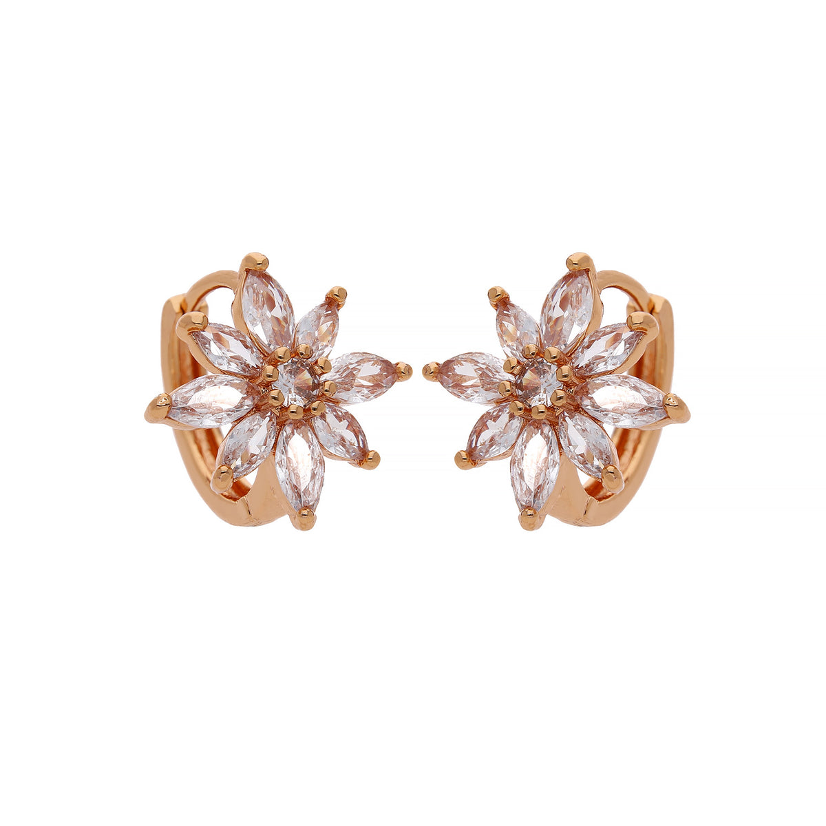 Classic Everyday Cubic Zirconia Hoop Earrings