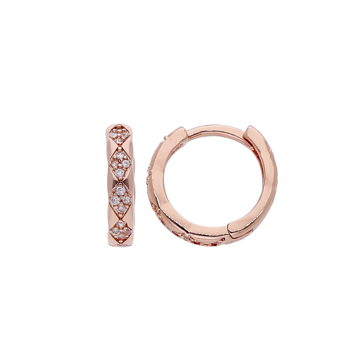 Crystal Double Hoop Earring