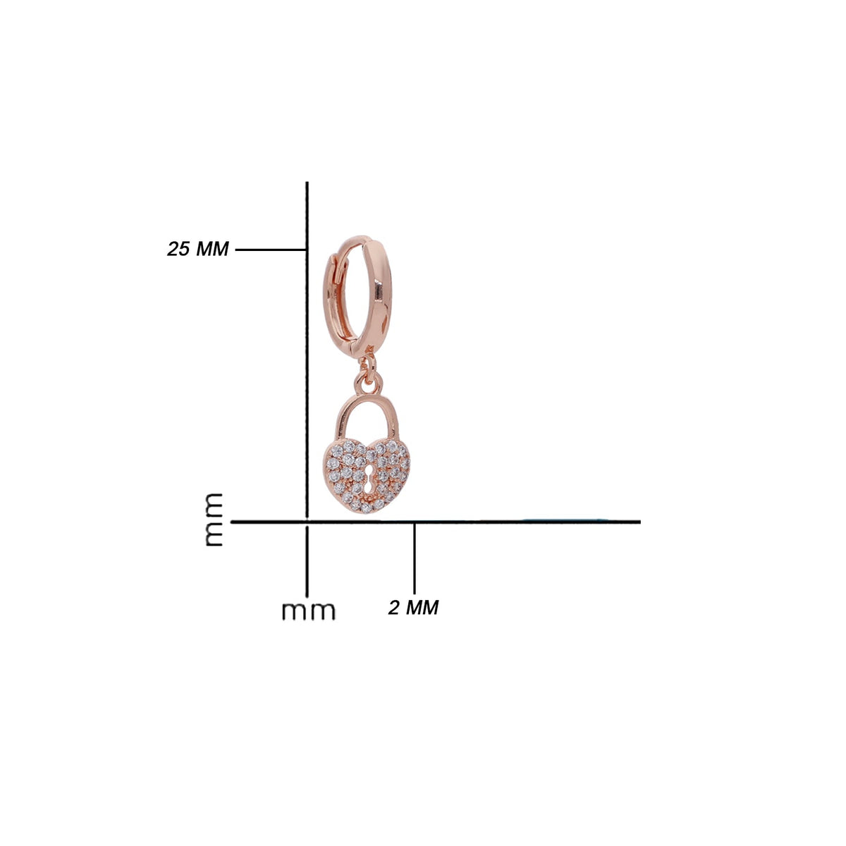 Rose Gold Plated Chic Cubic Zirconia Earrings