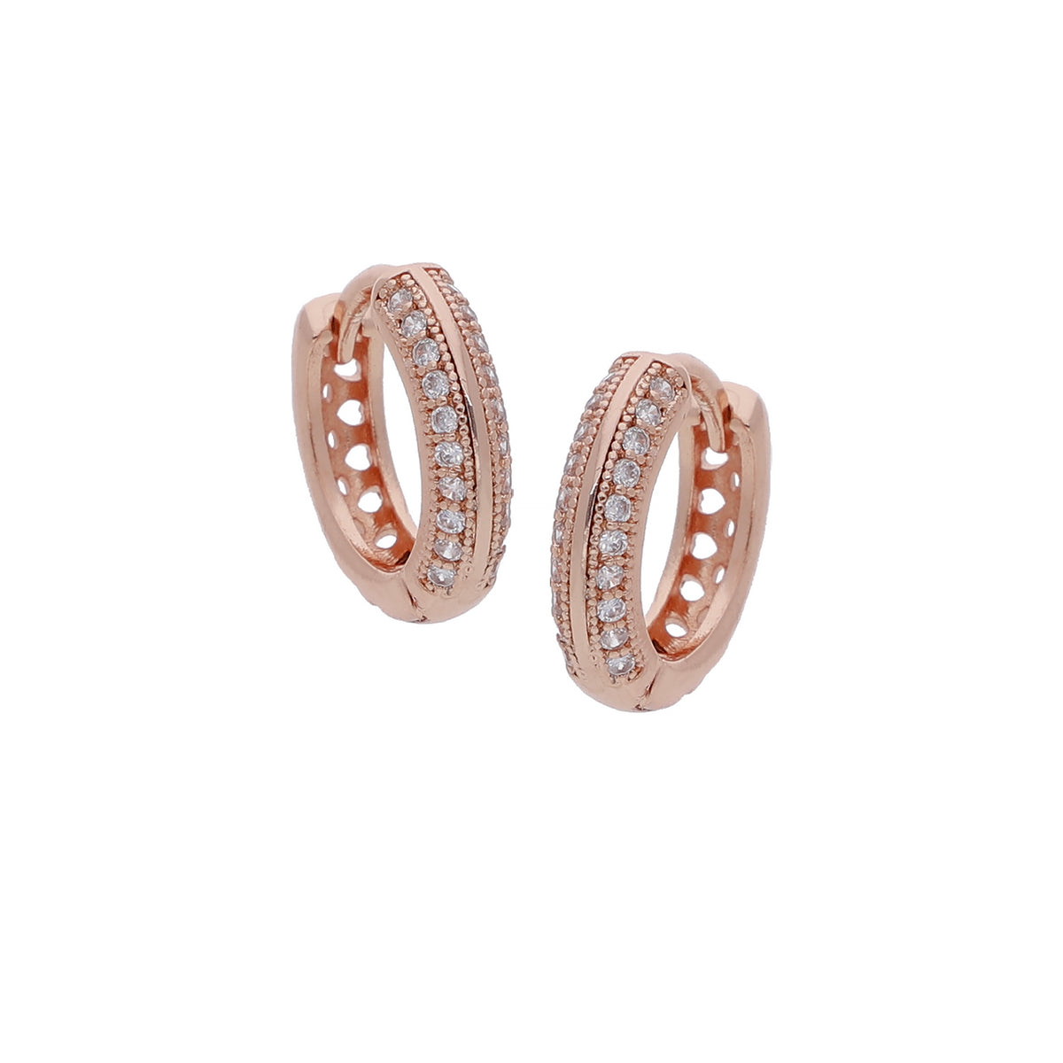 Rose Gold Plated Classic Traditional Earrings