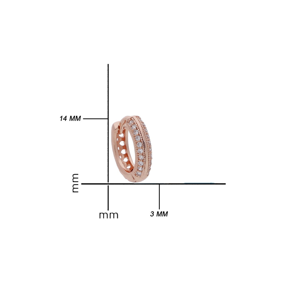 Rose Gold Plated Classic Traditional Earrings