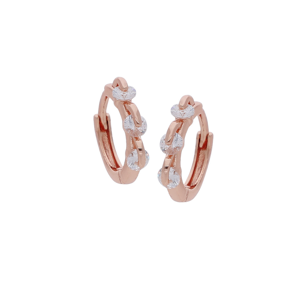 Rose Gold Plated Minimal Hoop Earrings