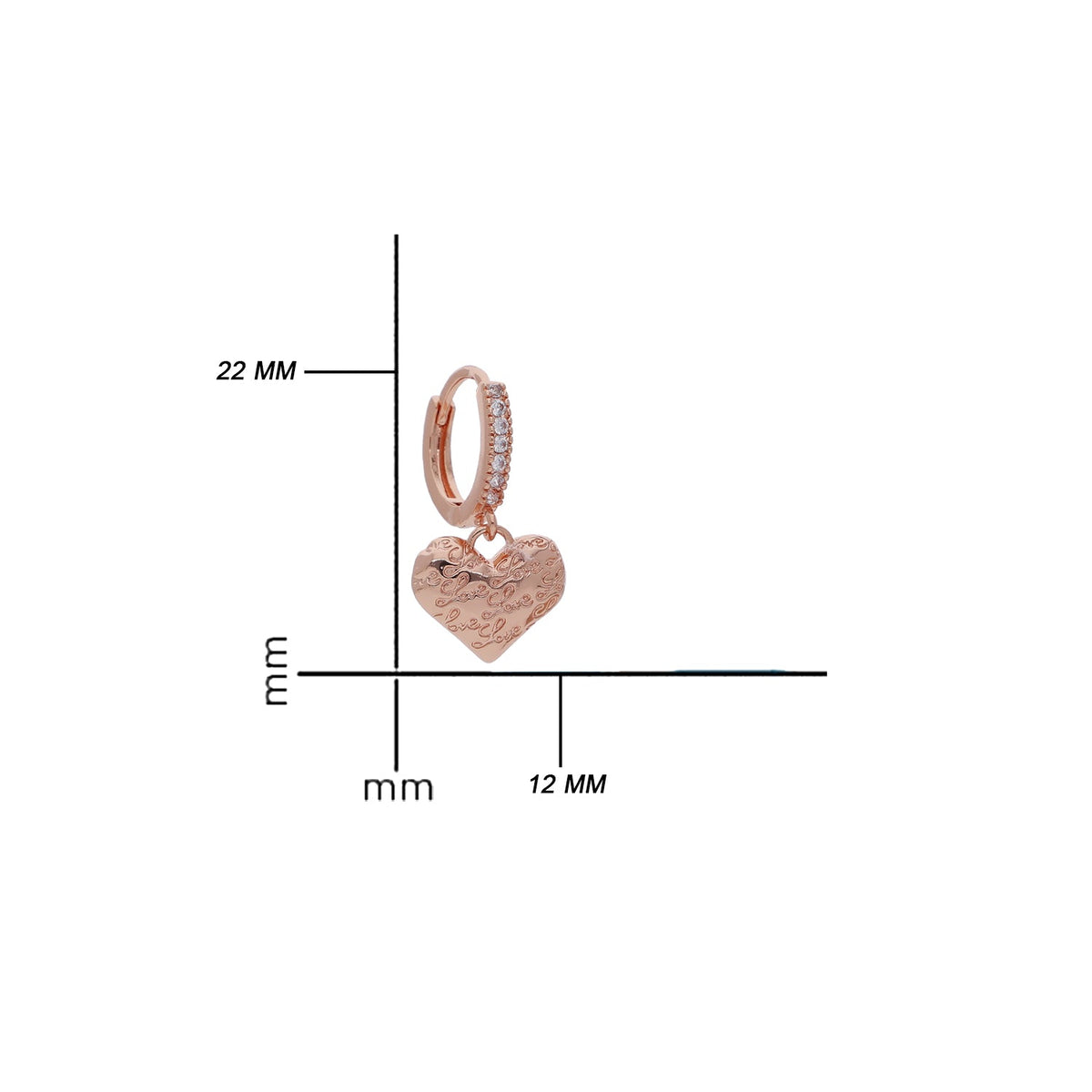 Rose Gold Plated Graceful Cubic Zirconia Earrings