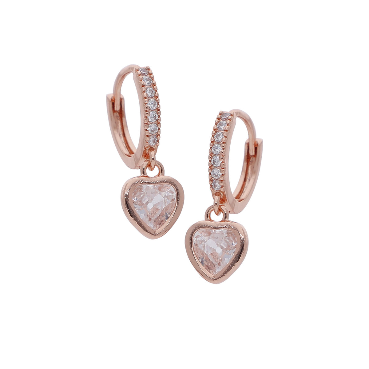 Rose Gold Plated Festive Hoop Earrings