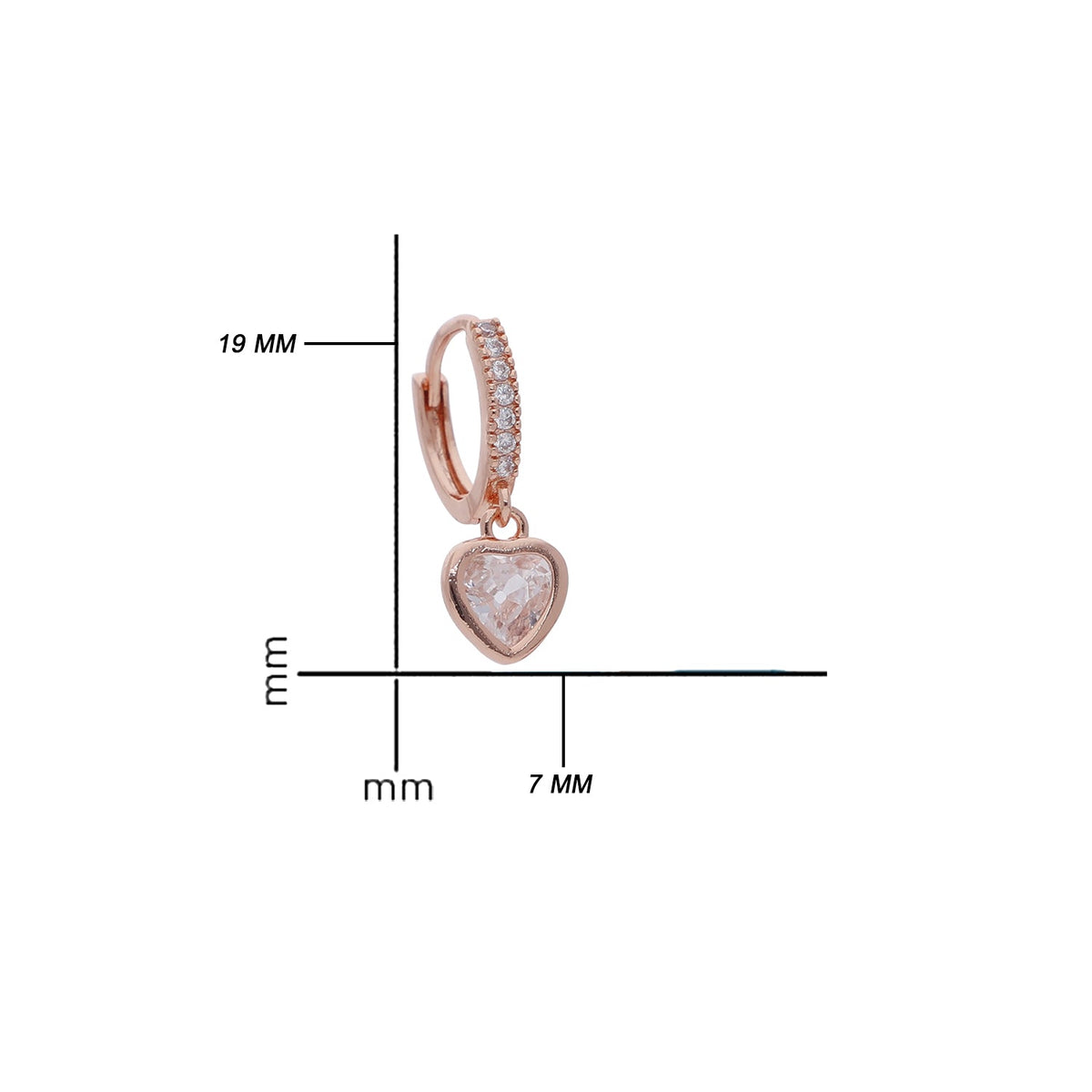 Rose Gold Plated Festive Hoop Earrings