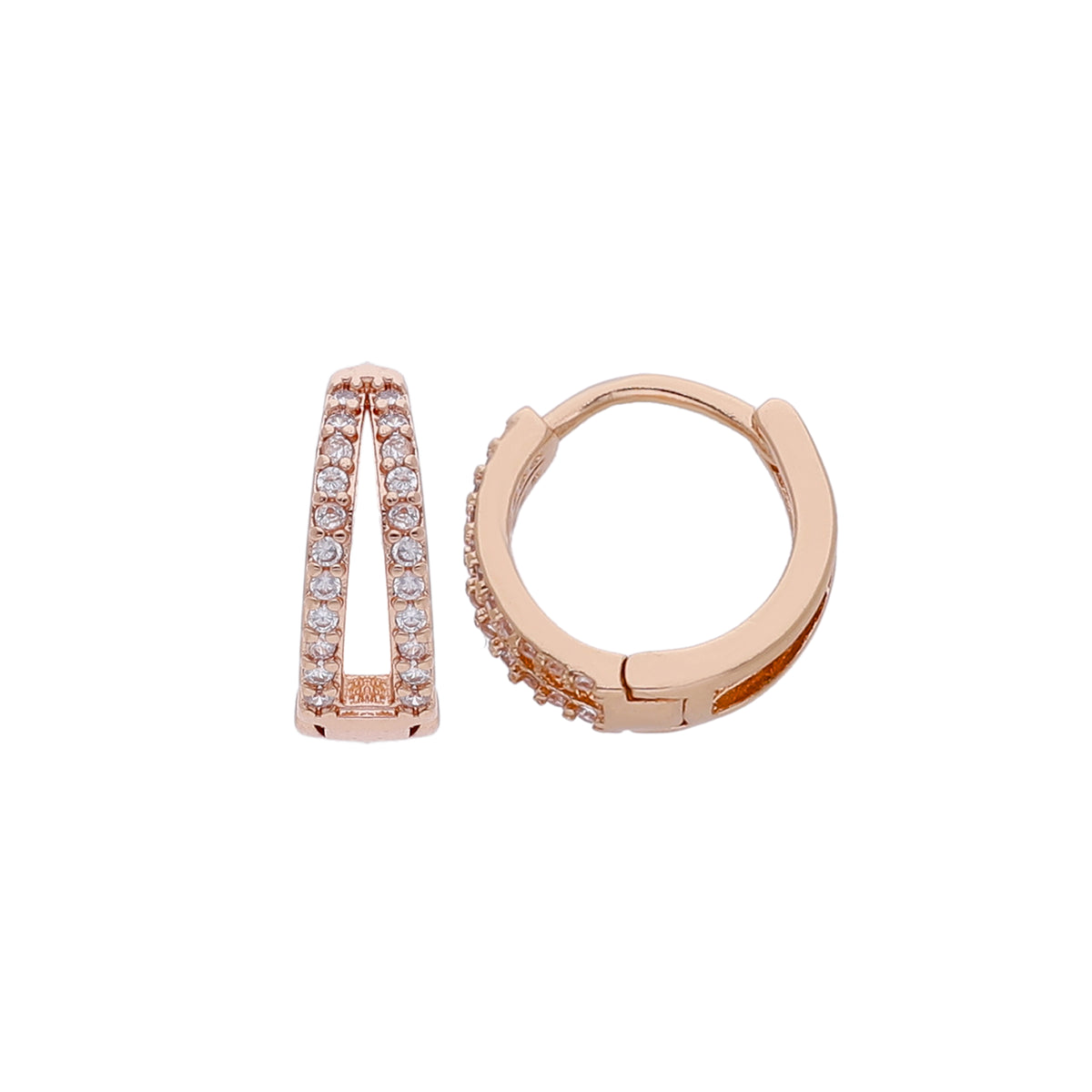 Crystal Edge Hoop Earring