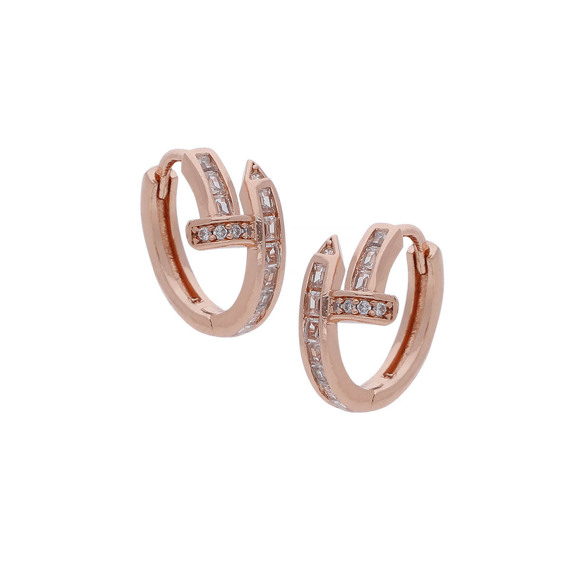 Rose Gold Plated Classic Floral Earrings