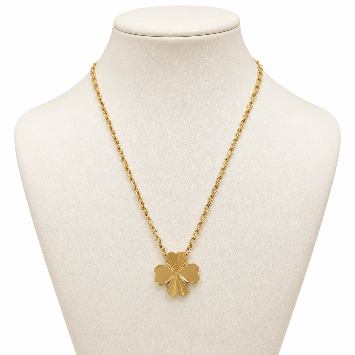 Gold Plated Floral Pendant Necklace