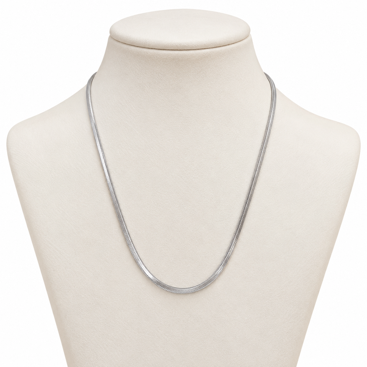 Silver Tone Fine Chain Necklace